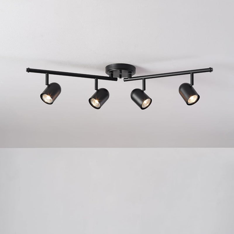 Globe Electric 60029 Roland 4-Light Foldable Track Lighting, Matte Black, Bulb Not Included - Image 4